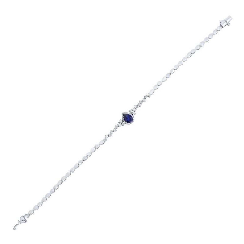 1.29 Karat Pırlanta Safir Bileklik