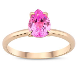 1.34 ct. Pink Topaz Yüzük - Thumbnail