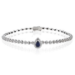 1.37 ct. Pırlanta Safir Bileklik - Thumbnail