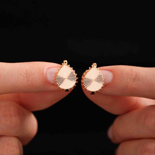 14 Ayar Altın Anne Küpesi Damla Form - SembolGold