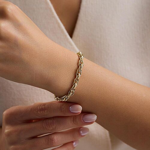 14 Ayar Altın Burgu Halka Bileklik 2.75 Gram 19 cm 5 mm - SembolGold