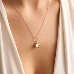 SembolGold - 14 Ayar Altın Choker Kolye Yıldız Form (1)
