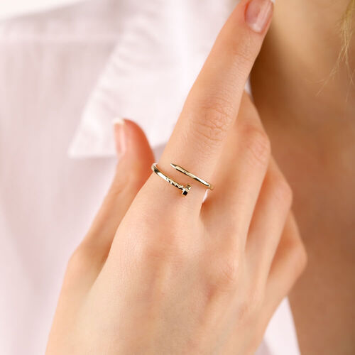 14 Ayar Altın Çivi Yüzük - SembolGold