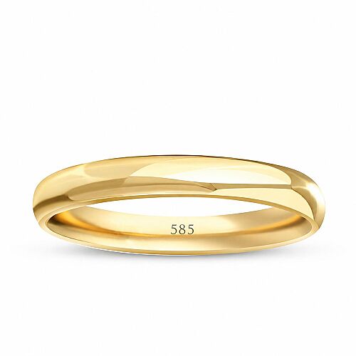 14 Ayar Altın Erkek Alyans 4 mm Klasik Bombeli - SembolGold
