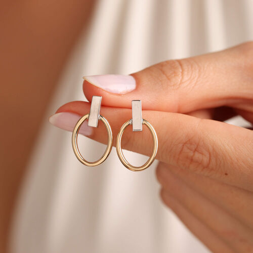 14 Ayar Altın Halka Küpe İtaly Çivi Form - SembolGold