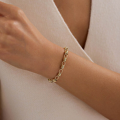 14 Ayar Altın Halka Zincir Bileklik 2,70 Gr 19 cm - SembolGold