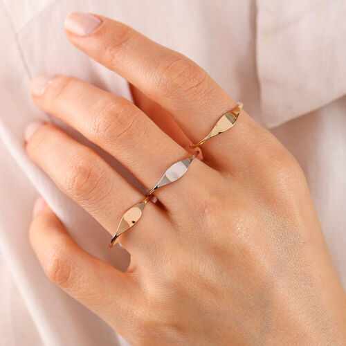 14 Ayar Altın Kişiye Özel Yüzük Üç Renk - SembolGold