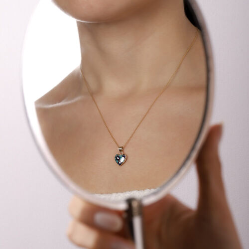 14 Ayar Altın Kolye Mine Kalp Tasarım - SembolGold