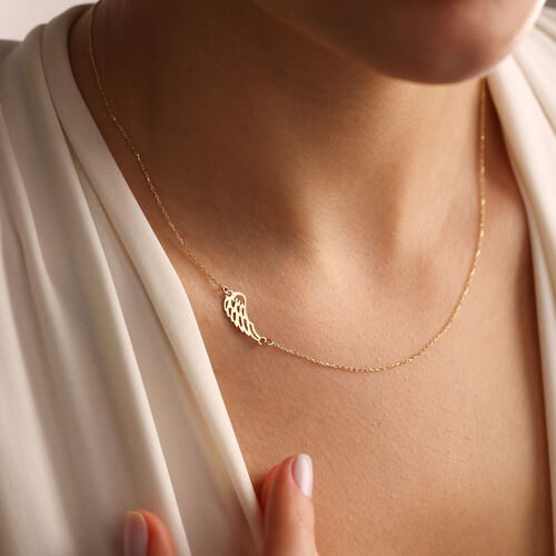 14 Ayar Altın Melek Kanadı Kolye - SembolGold