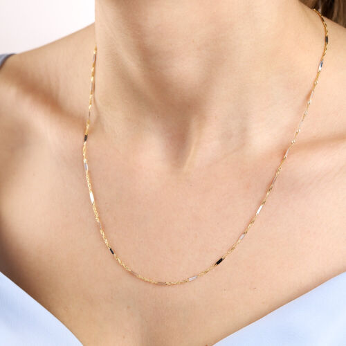 14 Ayar Altın Parçalı Singapur Zincir 50 Cm YENİ - SembolGold