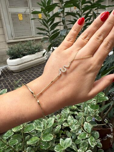 14 Ayar Altın Şahmeran Bileklik Yılan Form Özel Tasarım - SembolGold