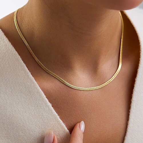 14 Ayar Altın Serengeti Zincir Kolye 3 mm 40 cm 3,80 Gram - SembolGold