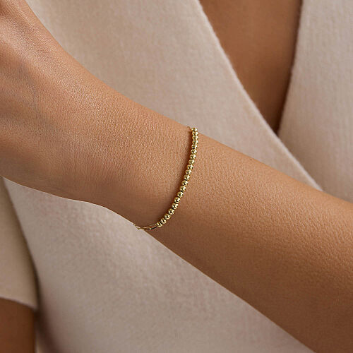 14 Ayar Altın Top Zincir Bileklik 0,74 Gr 17+2 cm - SembolGold