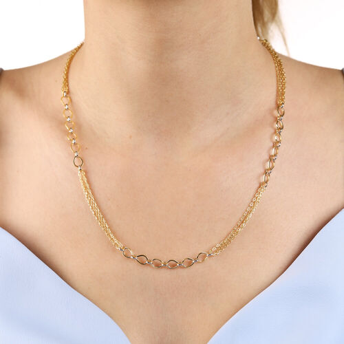 14 Ayar Altın Topaç ve Figaro Zincir 50 Cm - SembolGold