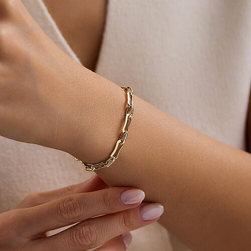 14 Ayar Ataç Altın Bileklik 2.10 Gram 18 cm 5 mm - SembolGold