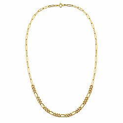 14 Ayar Ataç Figaro Altın Zincir 50 cm - SembolGold