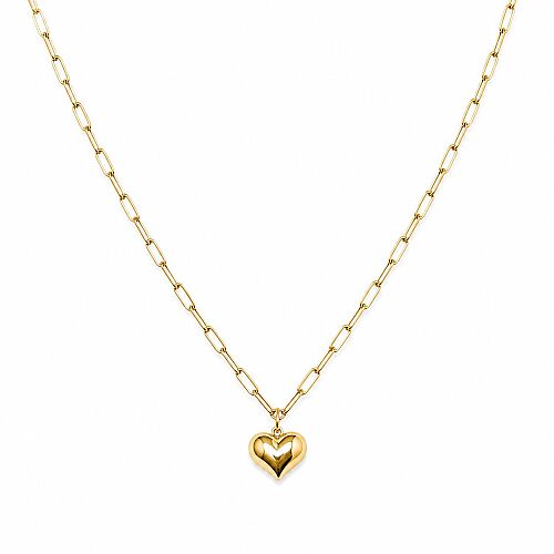 14 Ayar Ataç Kalp Altın Kolye 45+3 cm - SembolGold