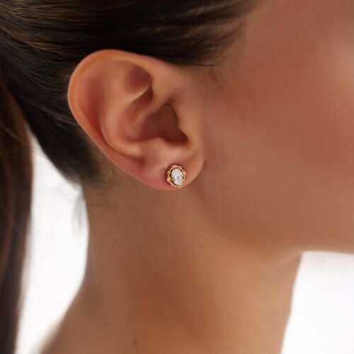 14 Ayar Atın Vintage Küpe YENİ - SembolGold