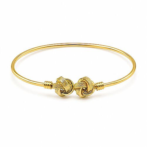 14 Ayar Çift Düğüm Kelepçe Altın Bileklik 3,40 Gram 6,0 cm - SembolGold