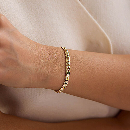 14 Ayar Cuban Gurmet Altın Bileklik 2.20 Gram 6 mm - SembolGold