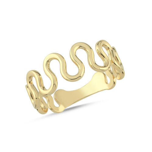 14 Ayar Dalgalı Model Altın Yüzük 2,35 Gr - SembolGold