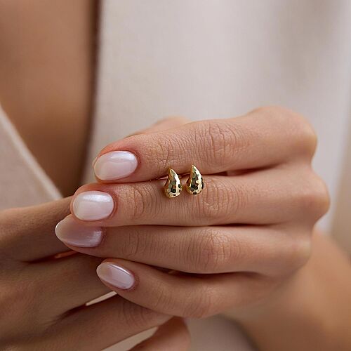 14 Ayar Disko Damla Altın Küpe 0.70 Gram 1.0 cm - SembolGold