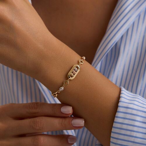 14 Ayar Dorika Bileklik İtaly 18+3 cm - SembolGold