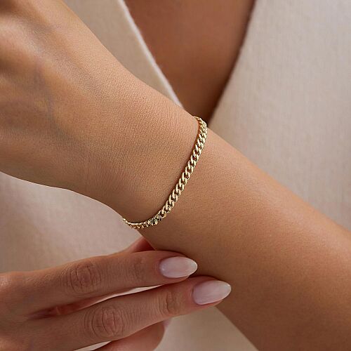 14 Ayar Gurmet Altın Bileklik 3 mm 1,40 Gram 19 cm - SembolGold