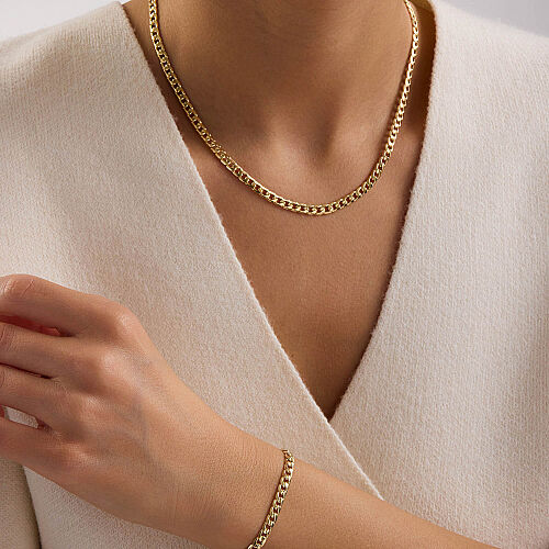 14 Ayar Gurmet Altın Set Kolye Bileklik 4.70 Gram 4 mm - SembolGold