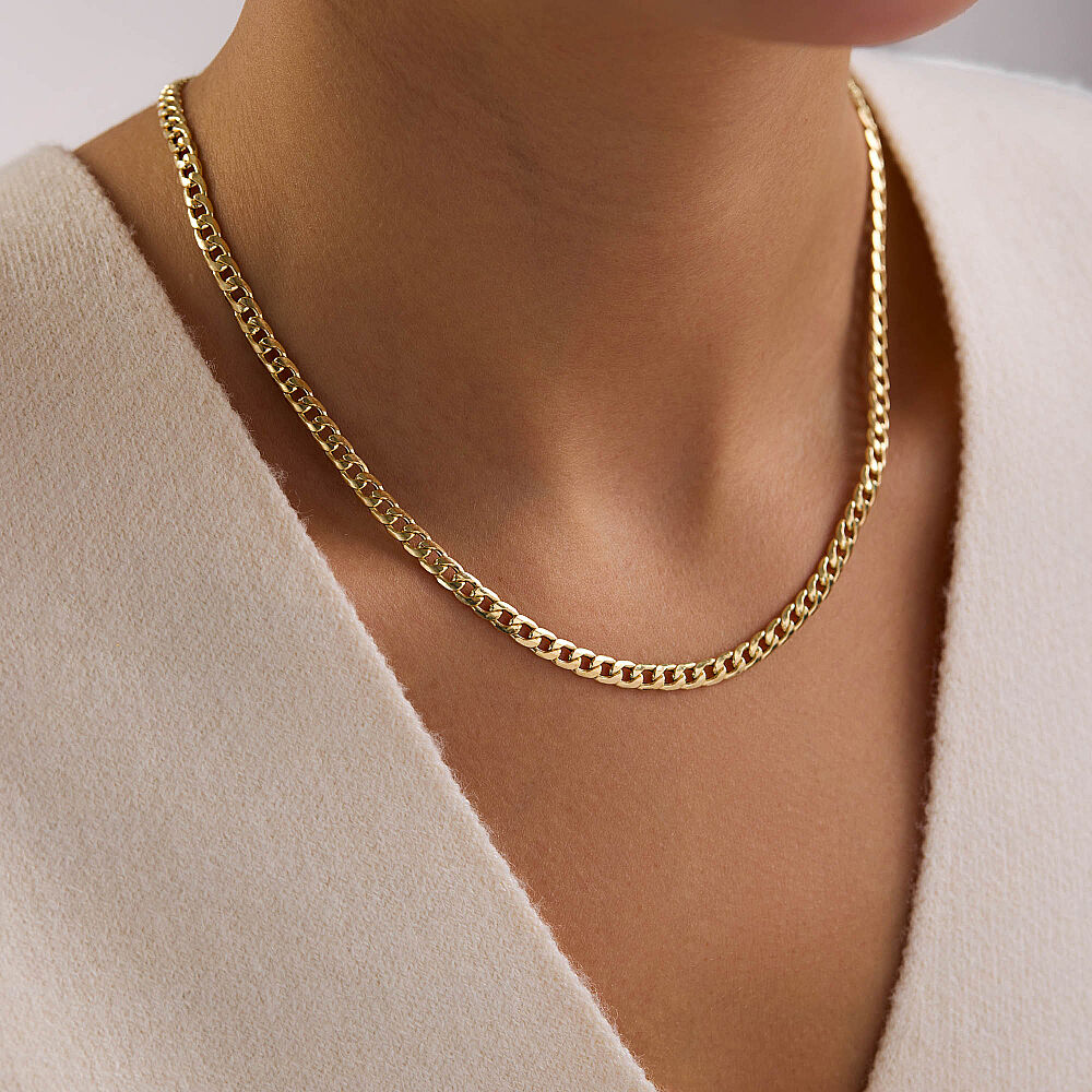 14 Ayar Gurmet Altın Set Kolye Bileklik 4.70 Gram 4 mm - SembolGold