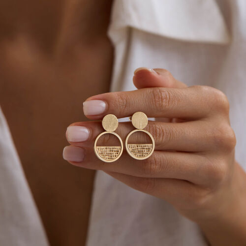 14 Ayar İtaly Person Çivi Küpe - SembolGold