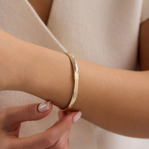 14 Ayar İtalyan Esnek Altın Bileklik 1,50 Gr I 5mm - SembolGold