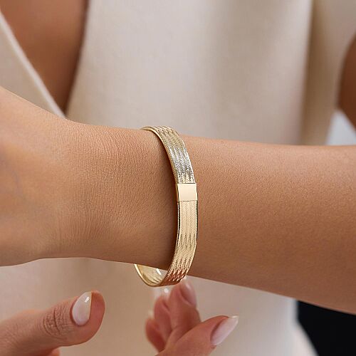 14 Ayar İtalyan Hasır Esnek Altın Bilezik 9 mm 2.50 Gram - SembolGold