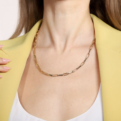 14 Ayar Kare Doç Altın Zincir 50 Cm - SembolGold