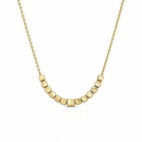 14 Ayar Kare Dorika Altın Kolye 42+3 cm - SembolGold