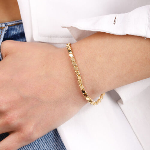 14 Ayar Kırmızı Altın Pullu Bileklik 4 mm - SembolGold