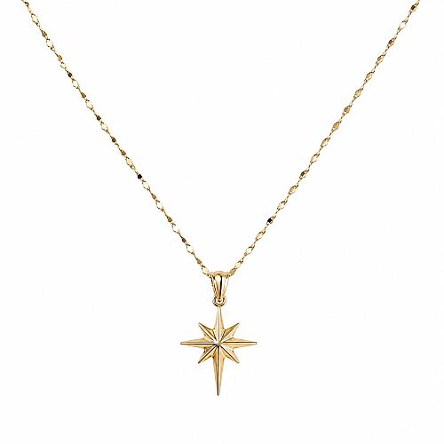 14 Ayar Kutup Yıldızı Altın Kolye 45 cm - SembolGold