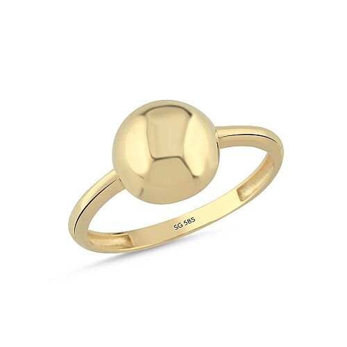 14 Ayar Minimal Top Altın Yüzük 1.55 Gram - SembolGold