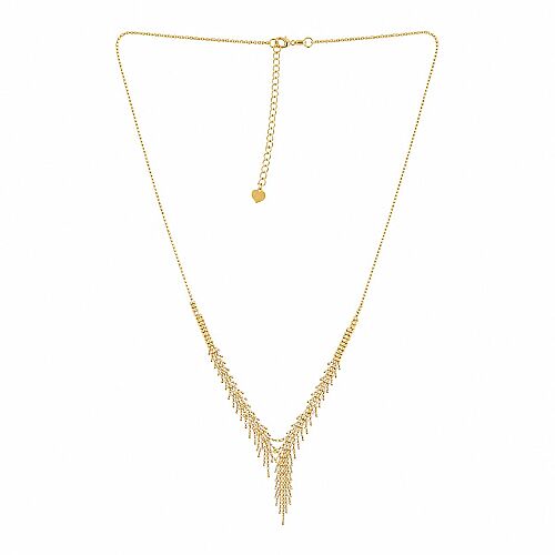 14 Ayar Püsküllü Zarif Altın Kolye 45+3 cm - SembolGold