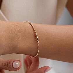 14 Ayar Rose Altın Dorikalı Kelepçe Bileklik 1,80 Gram 6,0 cm - SembolGold