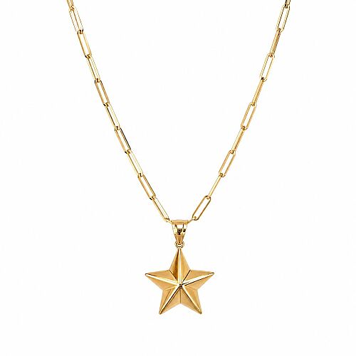 14 Ayar Stella Yıldız Ataç Altın Kolye 1,45 Gram 50 cm - SembolGold