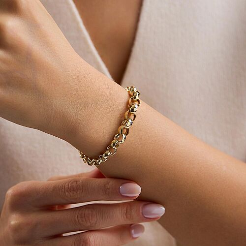 14 Ayar Süzme Doç Altın Bileklik 3.30 Gram 17.5 cm 7 mm - SembolGold