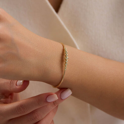 14 Ayar Top Detaylı Altın Zincir Bileklik 1.85 Gram - SembolGold