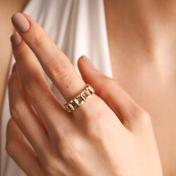 14K Altın Tiffany Yüzük - Thumbnail