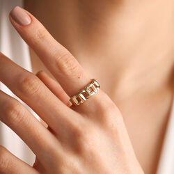 14K Altın Tiffany Yüzük - Thumbnail