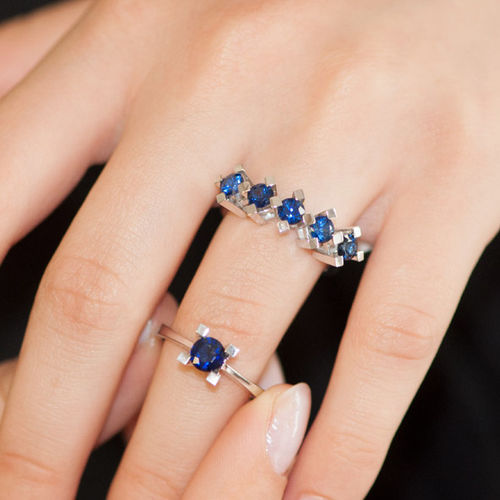 Pırlanta Merkezim - 1.50 ct. Safir Beştaş Yüzük (1)