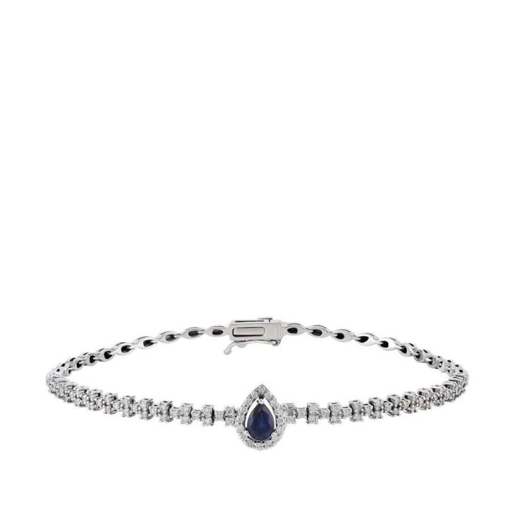 1.50 Karat Pırlanta Safir Bileklik
