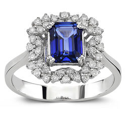 1.66 ct. Pırlanta Safir Yüzük - Thumbnail