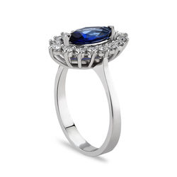 1.70 ct. Pırlanta Safir Yüzük - Thumbnail