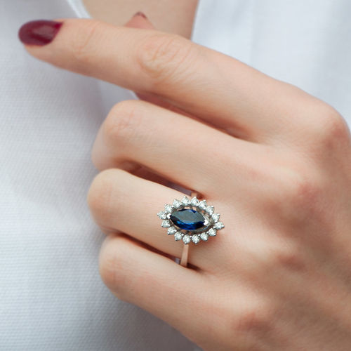 Pırlanta Merkezim - 1.70 ct. Pırlanta Safir Yüzük (1)